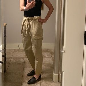 Zara tan cargo pants. Size 4